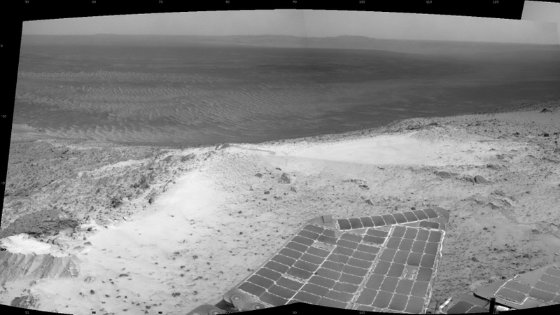 Opportunity’s view from the summit of “Cape Tribulation.”